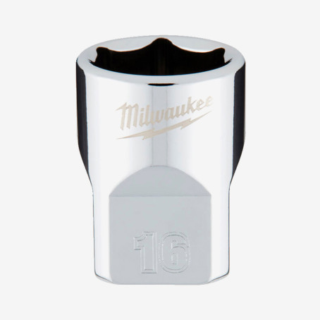 Головка хромированная метрическая 3/8'' MILWAUKEE, 16мм