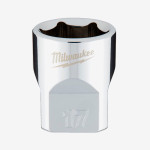 Головка хромированная метрическая 3/8'' MILWAUKEE, 17мм