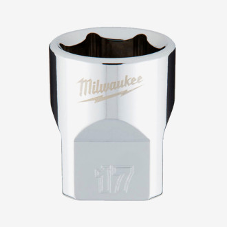 Головка хромированная метрическая 3/8'' MILWAUKEE, 17мм