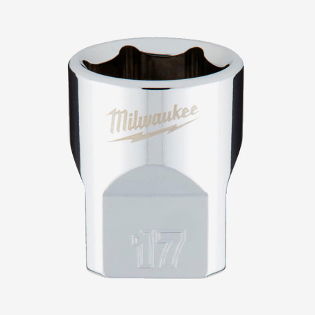 Головка хромированная метрическая 3/8'' MILWAUKEE, 17мм
