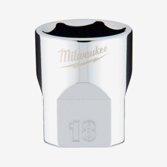 Головка хромированная метрическая 3/8'' MILWAUKEE, 18мм