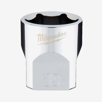 Головка хромована метрична 3/8'' MILWAUKEE, 19мм