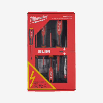Набір викруток MILWAUKEE VDE діелектричних (5шт); (SL3/SL4/PZ1/PZ2/викрутка-тестер)