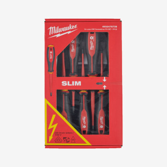 Набір викруток MILWAUKEE VDE діелектричних (7шт); (SL2,5/SL3/SL4/SL5.5/PH1/PH2/викрутка-тестер)