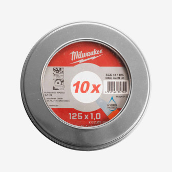 Диск відрізний по металу MILWAUKEE, SCS 41/125х1,5 PRO+, Ø125 (10шт в Металбокс)