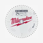 Диск пильный PFTE THIN KERF MILWAUKEE, Ø165х20х1,6мм, 52 зуб.