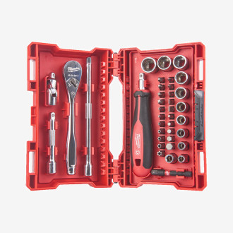 Набір біт та головок 1/4'' MILWAUKEE з храповиком, (38шт)