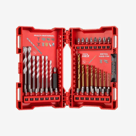 Набір біт та свердл ShW HEX / RedHEX HSS-G TiN MILWAUKEE, (39шт)_2