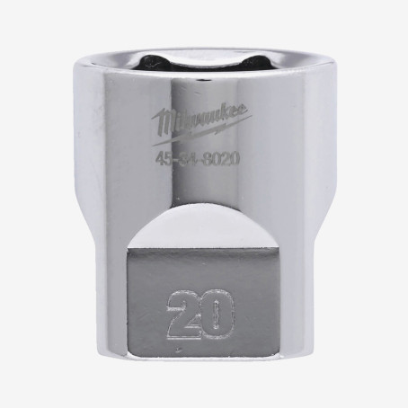 Головка хромированная метрическая 3/8'' MILWAUKEE, 20мм