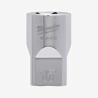 Головка хромированная метрическая 1/2'' MILWAUKEE, 17мм