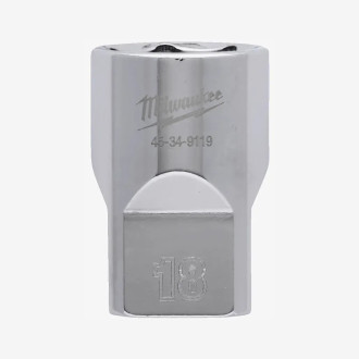 Головка хромированная метрическая 1/2'' MILWAUKEE, 18мм