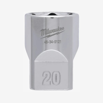 Головка хромированная метрическая 1/2'' MILWAUKEE, 20мм