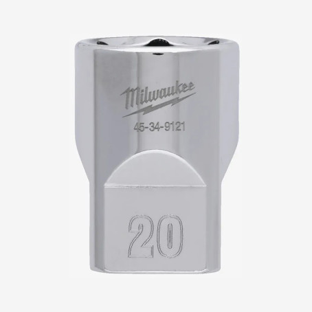 Головка хромированная метрическая 1/2'' MILWAUKEE, 20мм