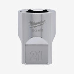 Головка хромированная метрическая 1/2'' MILWAUKEE, 21мм