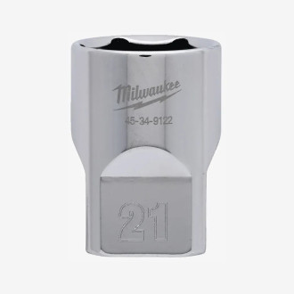 Головка хромированная метрическая 1/2'' MILWAUKEE, 21мм
