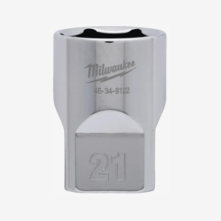 Головка хромированная метрическая 1/2'' MILWAUKEE, 21мм