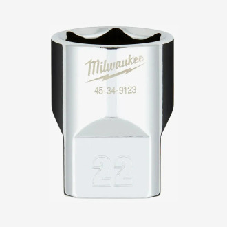 Головка хромированная метрическая 1/2'' MILWAUKEE, 22мм