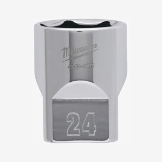 Головка хромированная метрическая 1/2'' MILWAUKEE, 24мм