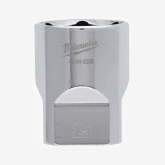 Головка хромированная метрическая 1/2'' MILWAUKEE, 25мм