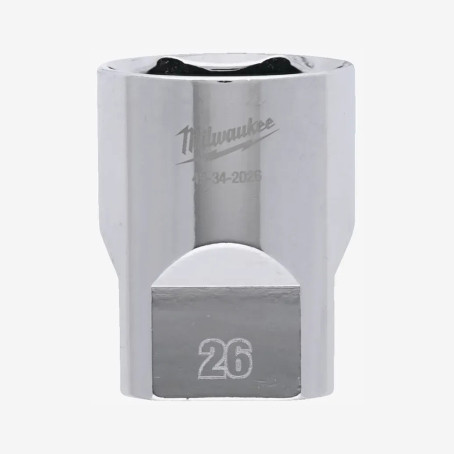 Головка хромированная метрическая 1/2'' MILWAUKEE, 26мм