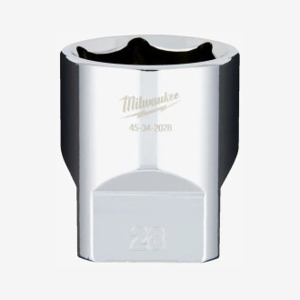Головка хромированная метрическая 1/2'' MILWAUKEE, 28мм