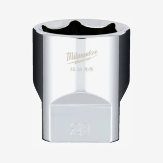 Головка хромована метрична 1/2'' MILWAUKEE, 28мм Головка хромована метрична 1/2'' MILWAUKEE, 28мм