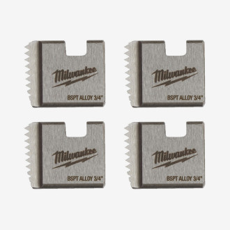 Плашки для нарізання різблення MILWAUKEE, FPTD 3/4'' BSPT ALLOY (4шт)