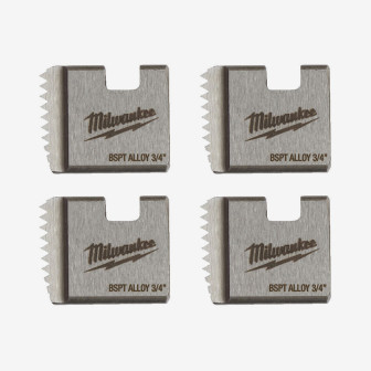 Плашки для нарезания резьбы MILWAUKEE, FPTD 3/4'' BSPT ALLOY (4шт)