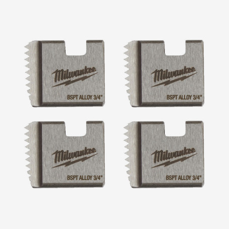Плашки для нарізання різблення MILWAUKEE, FPTD 3/4'' BSPT ALLOY (4шт)