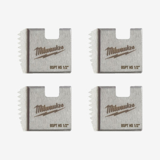 Плашки для нарезания резьбы MILWAUKEE, FPTD 1/2'' BSPT HS (4шт)