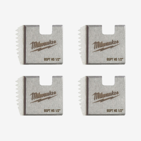 Плашки для нарезания резьбы MILWAUKEE, FPTD 1/2'' BSPT HS (4шт)