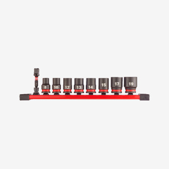 Набор головок 3/8" STD ShW MILWAUKEE, на планке, (9шт)