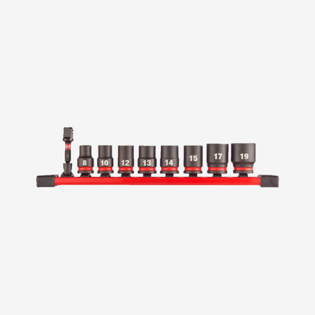 Набор головок 3/8" STD ShW MILWAUKEE, на планке, (9шт)