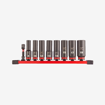Набор головок 3/8" SKT ShW MILWAUKEE удлиненных, на планке, (9шт) Набор головок 3/8" SKT ShW MILWAUKEE удлиненных, на планке, (9шт)