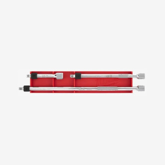 Набор удлинителей с фиксатором для хромированных головок MILWAUKEE 1/4'' (3шт.)