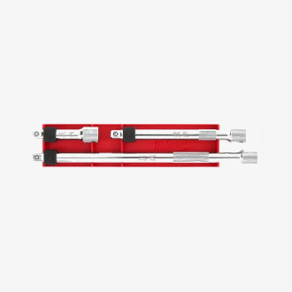 Набор удлинителей с фиксатором для хромированных головок MILWAUKEE 3/8'' (3шт.)
