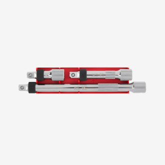 Набор удлинителей с фиксатором для хромированных головок MILWAUKEE 1/2'' (3шт.)