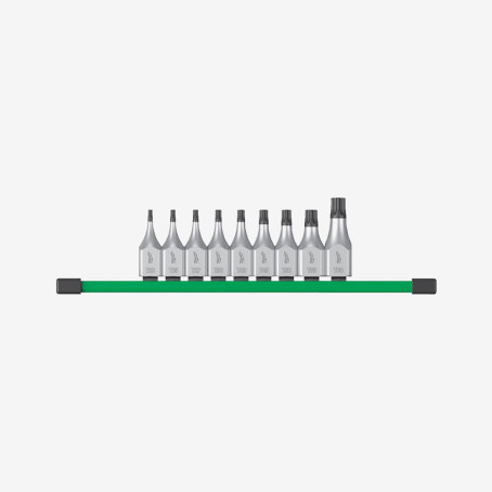 Набор головок торцевых хромированных ½” MILWAUKEE, с битой Torx (Т20-Т60) на планке, (9шт)