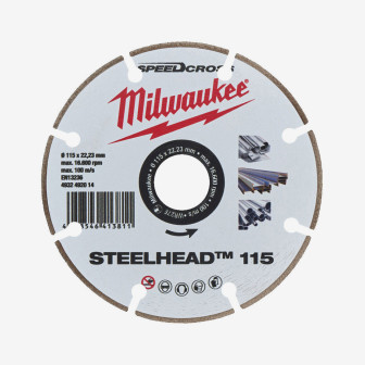 Диск алмазный Speedcross Steelhead 115 MILWAUKEE, Ø115мм, по металлу