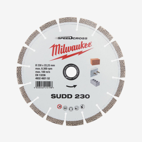 Диск алмазний Speedcross MILWAUKEE SUDD 230, Ø230мм