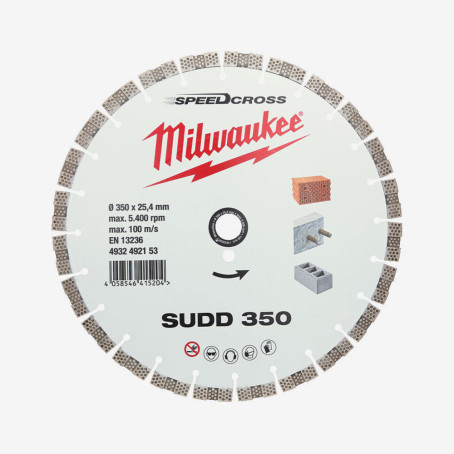 Диск алмазний Speedcross MILWAUKEE SUDD 350, Ø350мм