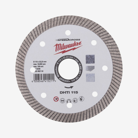 Диск алмазный Speedcross MILWAUKEE DHTI 115, Ø115мм