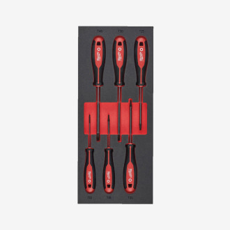 Ложемент з викрутками магнітними MILWAUKEE з тригранною рукояткою, TORX (6шт)