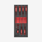 Ложемент з викрутками магнітними MILWAUKEE з тригранною рукояткою,SL (7шт)