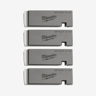 Плашки для нарізання різблення MILWAUKEE, PTR2D 1/2'' - 3/4'' BSPT ALLOY (4шт)