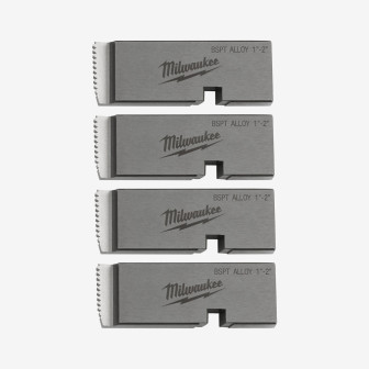 Плашки для нарізання різблення MILWAUKEE, PTR2D 1'' - 2'' BSPT ALLOY (4шт) Плашки для нарізання різблення MILWAUKEE, PTR2D 1'' - 2'' BSPT ALLOY (4шт)