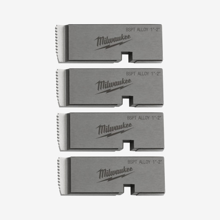 Плашки для нарізання різблення MILWAUKEE, PTR2D 1'' - 2'' BSPT ALLOY (4шт)