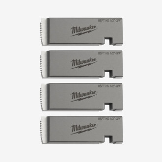 Плашки для нарізання різблення MILWAUKEE, PTR2D 1/2'' - 3/4'' BSPT HS (4шт)