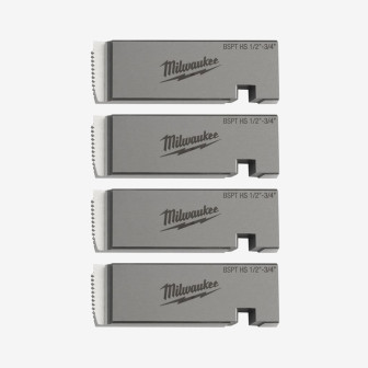Плашки для нарізання різблення MILWAUKEE, PTR2D 1/2'' - 3/4'' BSPT HS (4шт)