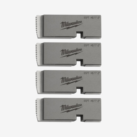 Плашки для нарізання різблення MILWAUKEE, PTR2D 1'' - 2'' BSPT HS (4шт)